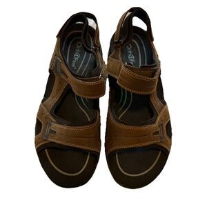 Orthofeet Gemini 565 Leather Sandals Brown Mens 10.5 Medium EU 43.5